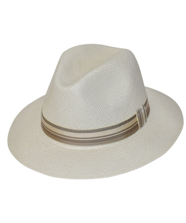 Brisa καπέλο Panama Ιταλίας με ριγέ κορδέλα - STAMION
