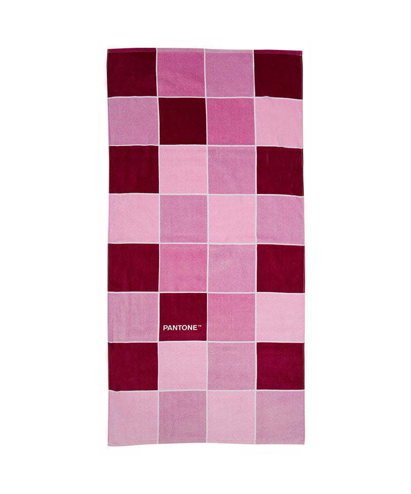 Πετσέτα θαλάσσης Pantone ροζ τετράγωνα - PANTONE